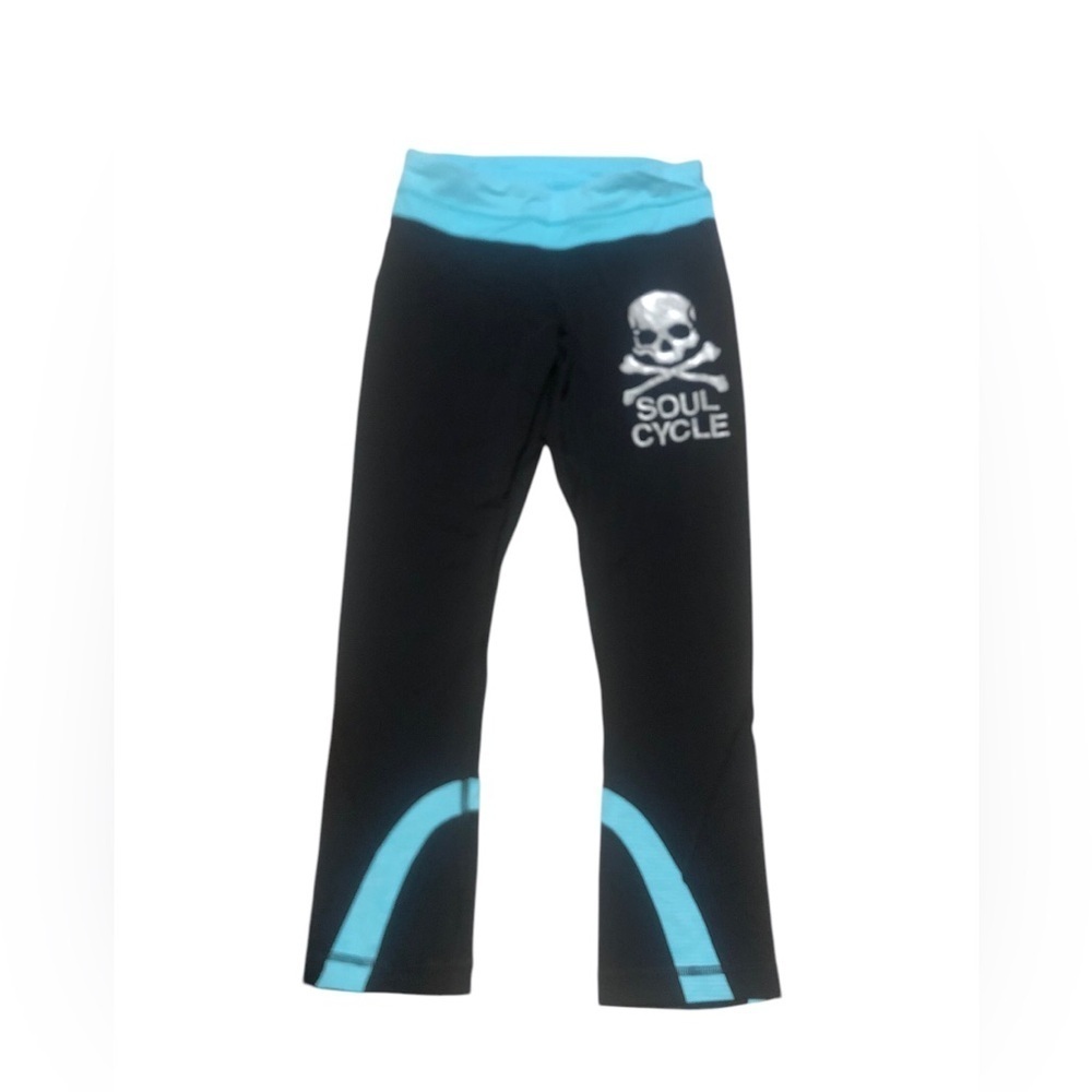 Lululemon SoulCycle Black and Blue Leggings